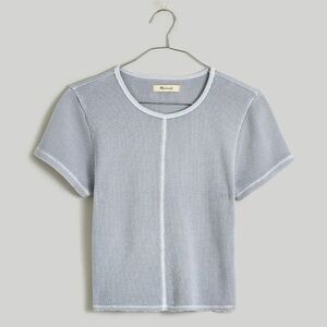 Madewell Waffle Knit Crewneck Short-Sleeve Crop Tee